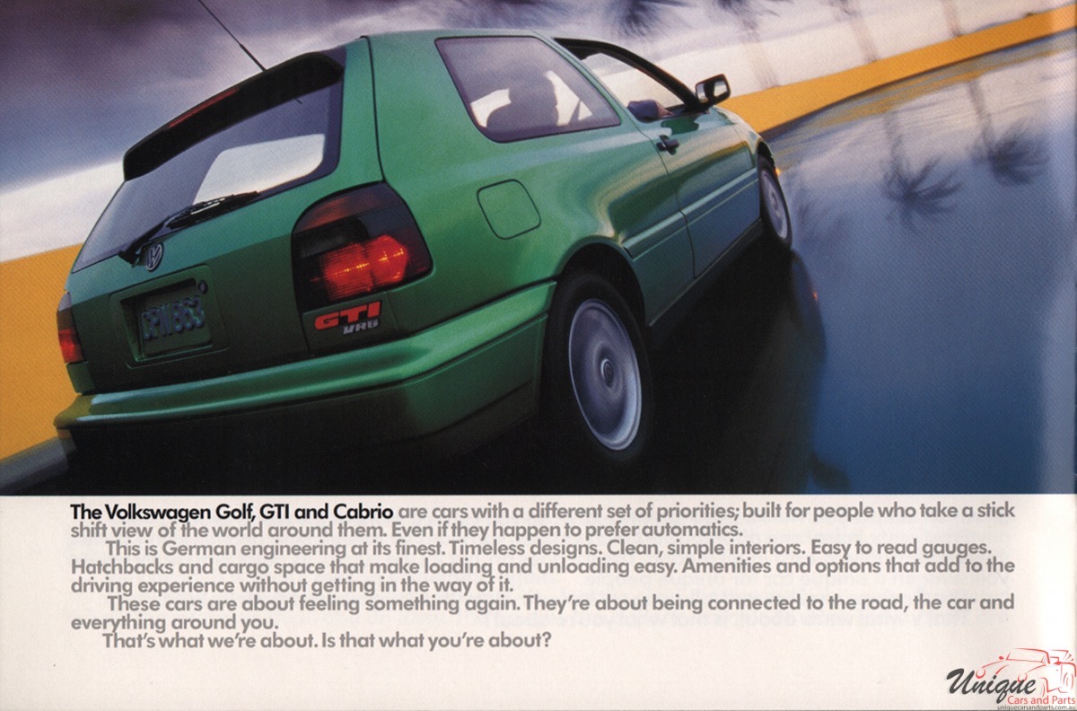 1995 VW Lineup Brochure Page 12